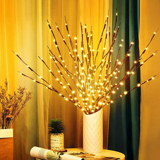 Lighted Willow Branches