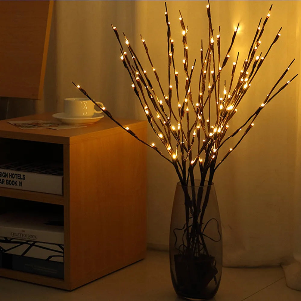 Lighted Willow Branches