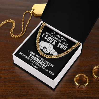 To My Son |  Cuban Link Chain