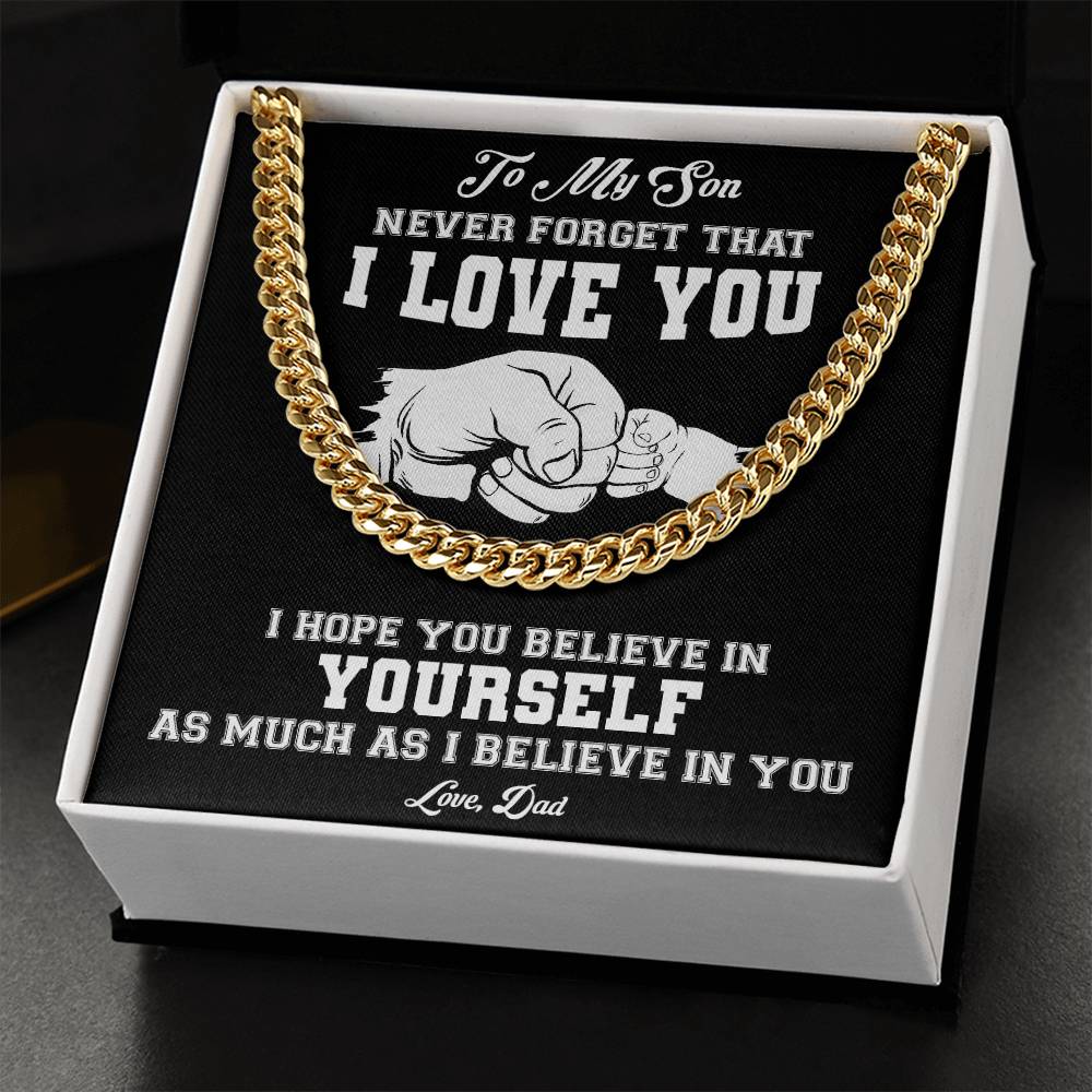 To My Son |  Cuban Link Chain