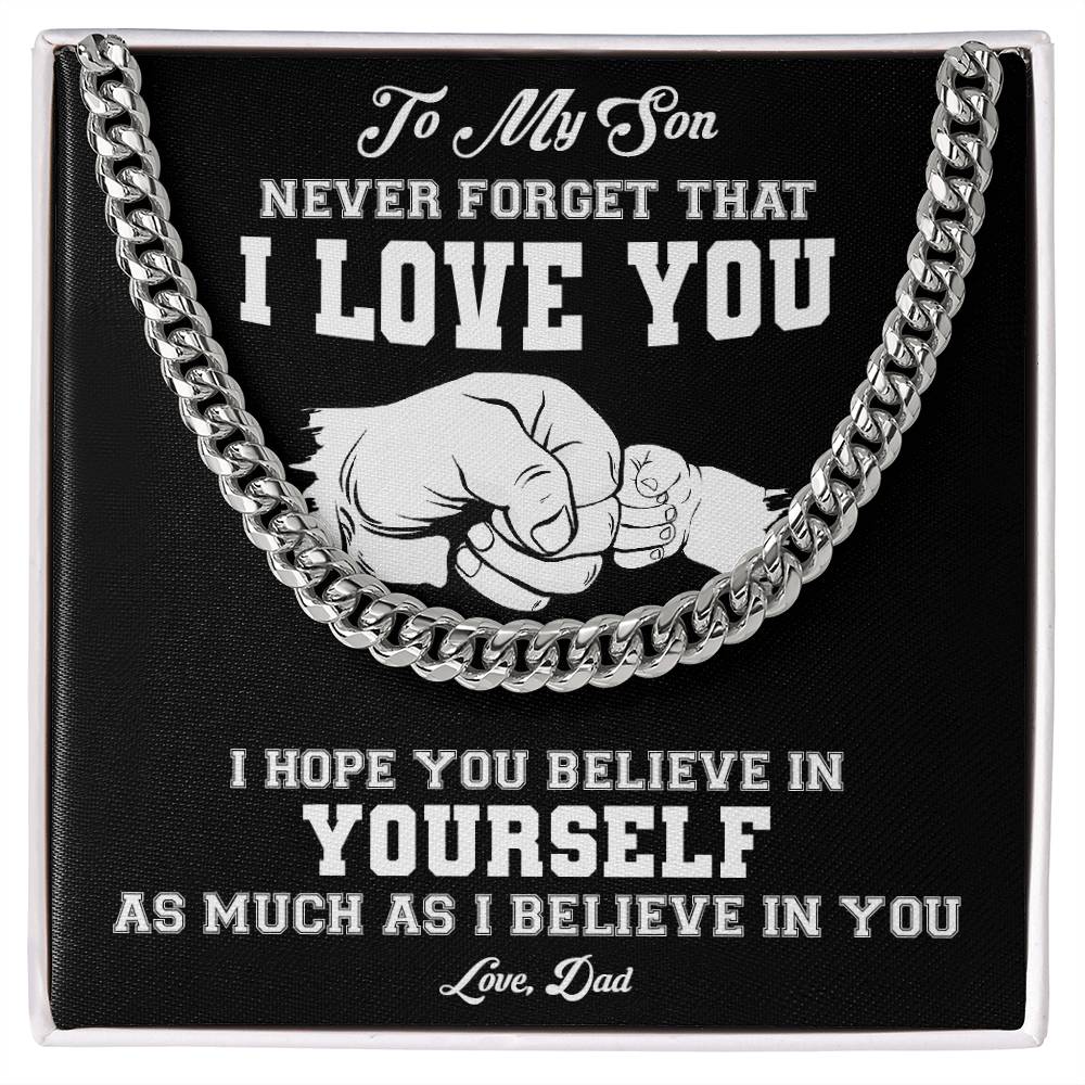 To My Son |  Cuban Link Chain