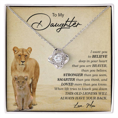 To My Daughter | Love Knot Necklace.